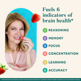 Brain health icons for memory, focus and concentration